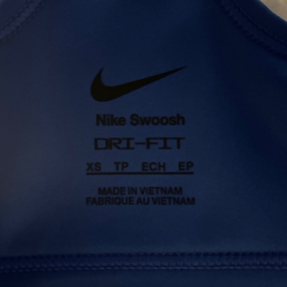 Nike Swoosh Dri - Fit Blue Sports Bra size XS - Picture 7 of 7